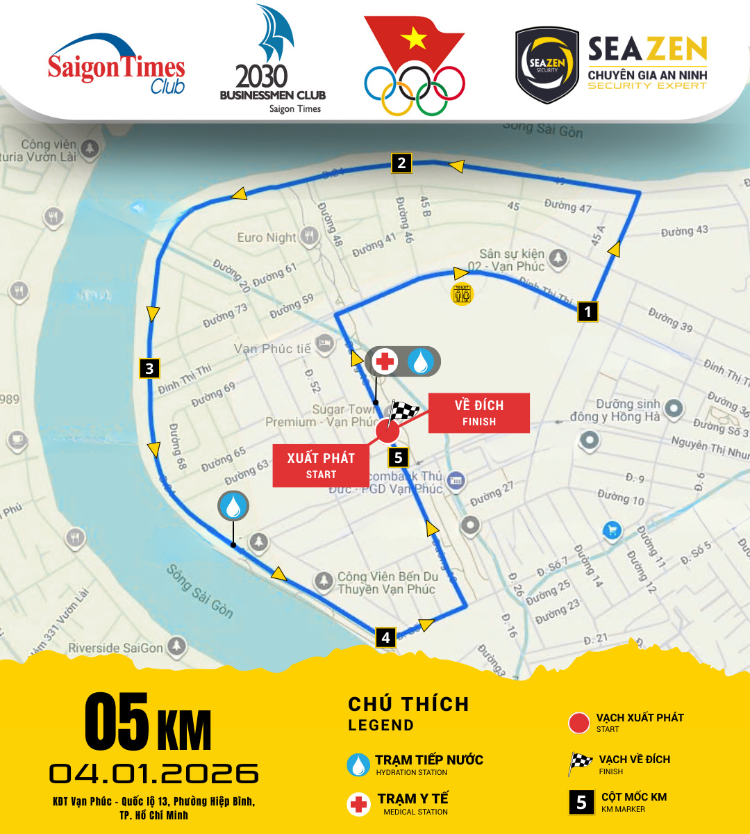 Đường chạy 05km SeaZen Run